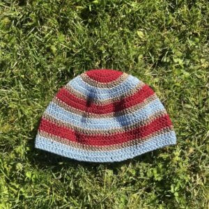 Bonnet rayures rouge